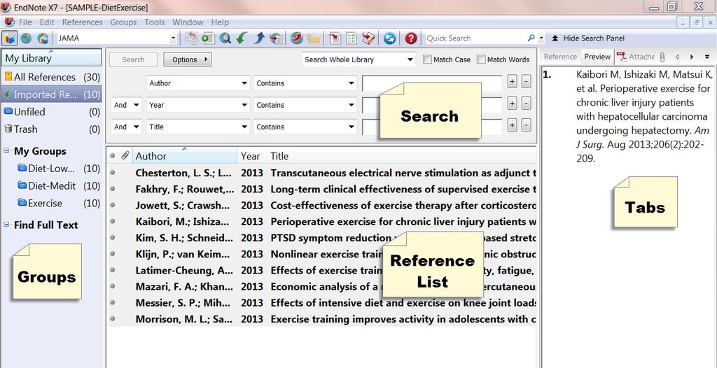 Create an EndNote X7 Library Open the EndNote program. In EndNote: File > New When New Reference Library Window opens, create an EndNote Library at File Name.