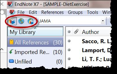 Tools > Define Term Lists highlight Journals and click Import List C:\ProgramFiles\EndNoteX7\TermLists highlight Medical.txt and click Open. Click OK; click Close in the Term Lists window.