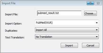 Add references to a library 3.14.2 Import a PubMed download into a library 1. Start EndNote. Create a new library 5 or open 6 an existing one. 2. Select Import... from the File menu and choose File.