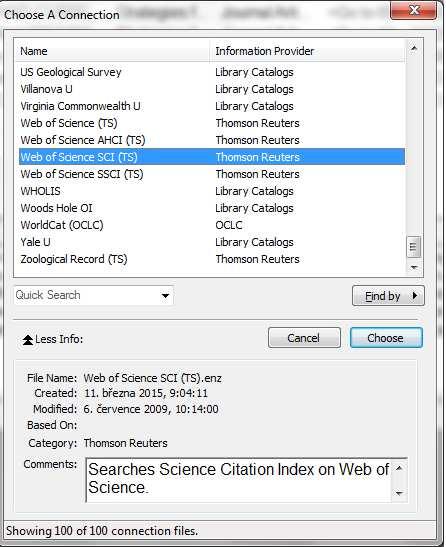 Searching EndNote
