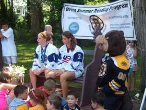 Thanks to the Boston Bruins and Massachusetts Board of Library Commissioners as well as Children s Librarian Terry Johnson for making this happen for the library. We re Going on a Book Walk!