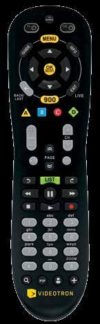 YOUR REMOTE CONTROL Turn on your TV Open the interactive Program Guide Select an option on screen Return to the previous screen or channel On-screen buttons Volume adjustment Change the page