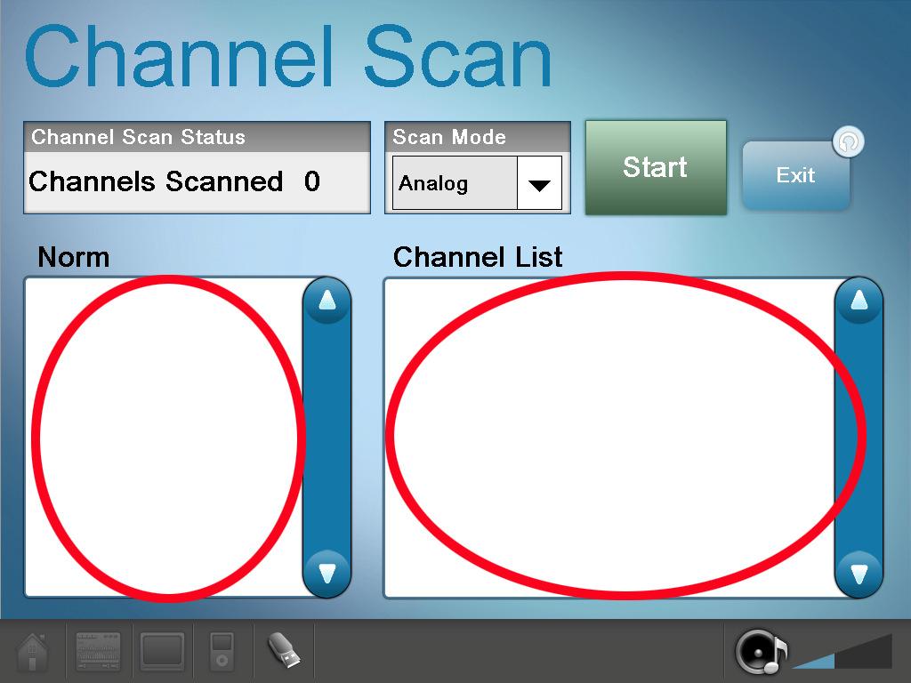 No Channel Scan Options All Embedded Screen Products (Version 1 only) Symptom: The TV functions on an Embedded Screen product will no longer work.