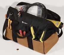 Large-Handle Tools Tools and Tray Not Included Dimensions: 16 (L) x 11 (W) x 10 (H) [4] 204-452 35-Pocket Tool Bucket Bag 8 Inside/27 Outside Pockets Fits inside standard 5-gal.