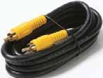 Low-Loss Fully Shielded RCA Dubbing Cables Applications include home theater, DSS receivers, S-Video VCRs, camcorders and DVD players Fully Molded Color-Coded Nickel