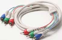 Satin-Ivory Rubber PVC Jacket High-Retention RCA Connectors Color-Coded Fully Molded Construction [8] 257-506 6 3-RCA Video Mini