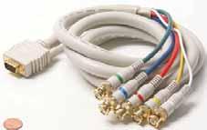 Signal Transfer Bundled Cable Configuration Ultra-Flex Satin-Ivory Rubber PVC Jacket, Gold-Plated High-Retention Connectors Color-Coded Fully Molded Construction [1] [1]