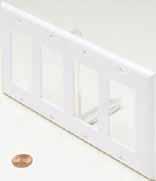 D Telephony & Twisted Pair Products Keystone Wall Plates Flush Mount Wall Plates 1, 2, 3, 4 or 6 Cavity Create video, voice or data outlets using F, BNC, RCA, S-Video and fiber connections Holds