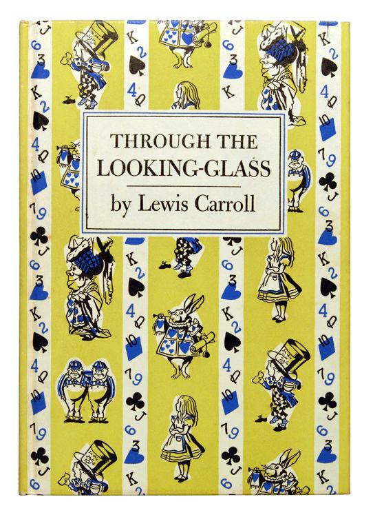 16. CARROLL (Lewis). Through the Looking-Glass, and What Alice Found There. Illustrated with 50 illustrations by John Tenniel, pages printed in blue and black. Small 4to. [240 x 168 x 18 mm]. 183p.