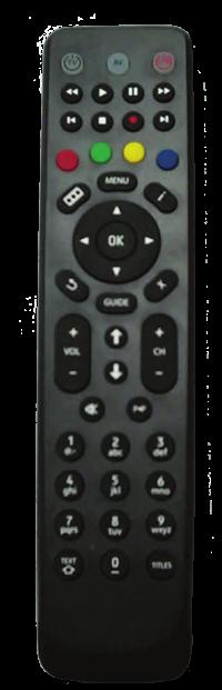 Remote Control Guide TV Power Input Button Set Top Box Power DVR Button (Listing of Recordings) DVR Controls Directional Arrows (Use to move to information) Menu (Main Menu) Back Button Guide (View