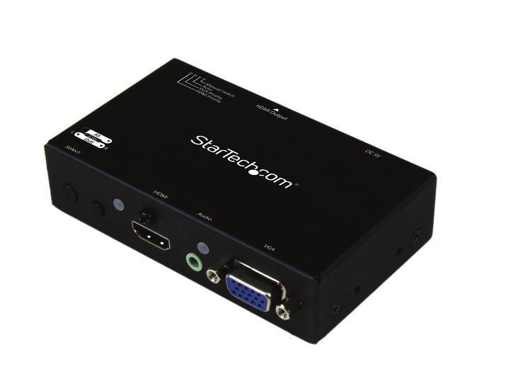 VGA+HDMI to HDMI Audio/Video Converter Switch VS221VGA2HD *actual product may vary from photos DE: Bedienungsanleitung - de.startech.com FR: Guide de l'utilisateur - fr.startech.com ES: Guía del usuario - es.