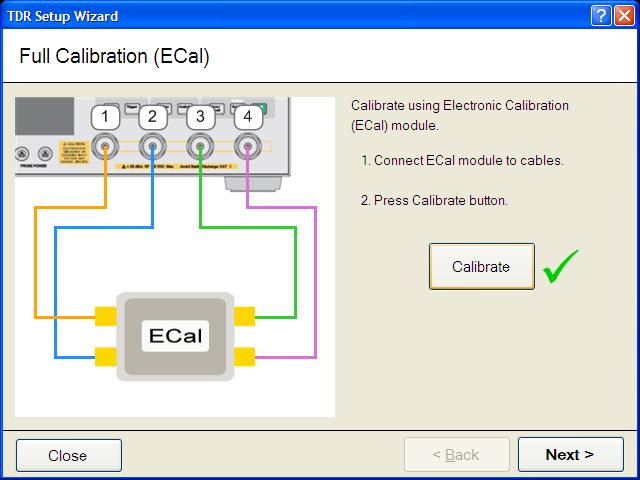 5.3. Calibration 5.3.1. Channel 1 Calibration The purpose of this step is to calibrate out the delay, loss, and mismatch of the test cables for measurements in channel 1.