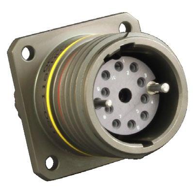180-118 (H7) Next Generation MIL-PRF-64266/1 (NGCON) Type Fiber Optic Square Flange Wall Mount Receptacle MIL-PRF-64266 (NGCON) M64266 NGCON MIL-PRF-64266/1 NGCON type fiber optic square flange wall