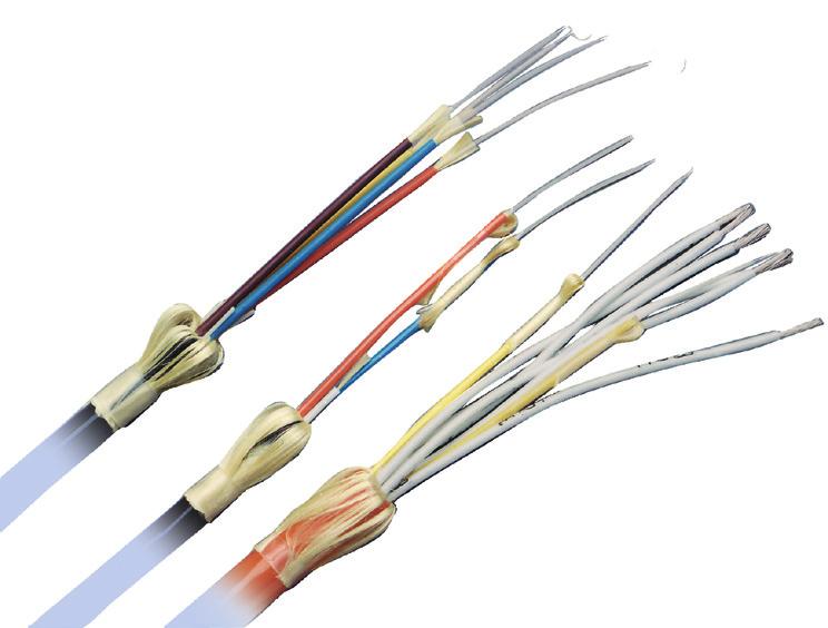 Fiber Optic Cables and Conduit AC 3571 ulk Simplex Fiber Optic Cable 100/140 Graded Index 100/140 Multimode graded index fiber optic cable Core Cladding Primary uffer Hytrel uffer K Cable