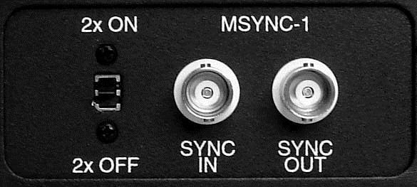 For A-to D Clocking Modes, there are three options: -For Internal Clock operation set the far right switch on the M SYNC to INT.