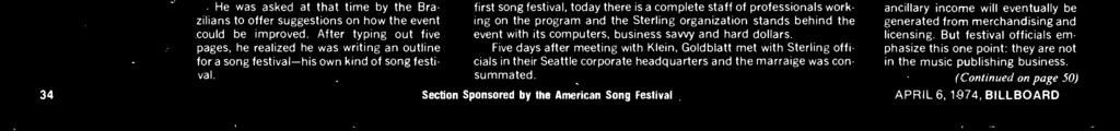 the idea of there being a song festival for pros and amateurs in the United States.