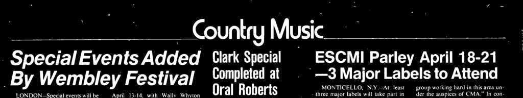 Wright, The Oak Ridge Boys, Johnny Rodri- (Continued on page 61) Oral Roberts TULSA -Production for the first syndicated television special for Roy Clark was completed here last week at Oral Roberts