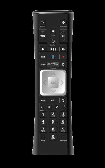 Master Your Contour TV Remote We ve completely redesigned the Contour TV remote control to enhance your viewing experience, with a smaller, easier-to-handle remote and buttons that help you find