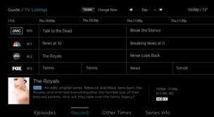 You can view information about TV shows and movies, schedule recordings, set favorite channels or find other times shows may be airing.