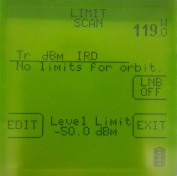 a. FAIL - Below the minimum Signal Level limit or below the minimum IRD Signal Quality limits b.