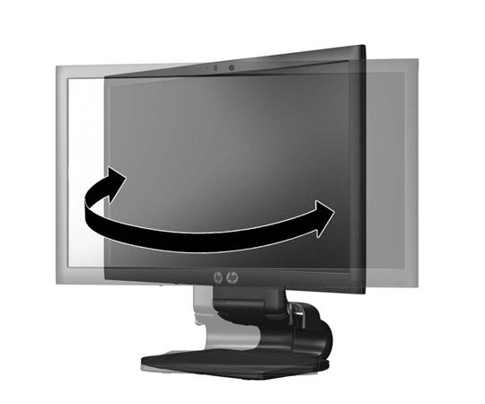 Tilt the monitor's panel forward or backward to set it to a comfortable eye level.