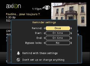 Section 2 - Digital cable access Reminder options Reminder options allow you to customize the frequency and use of reminders. When setting up reminders, select View reminder settings. 1.