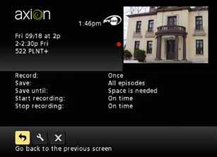 Section 2 - Digital cable access Manage recordings PVR section provides access to your list of saved recordings, the next two weeks of upcoming recordings as well as series recordings.