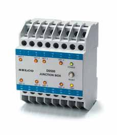 Arc-fault Protection D0500 Junction Box with Indication The D0500 is designed to connect up to 8 detectors in parallel and has a separate indication of which detec-tor(s) caused tripping by means of
