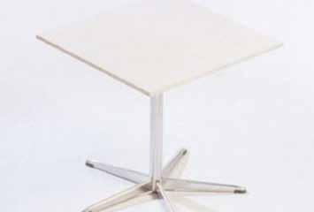 740mm 17 Square white wooden table