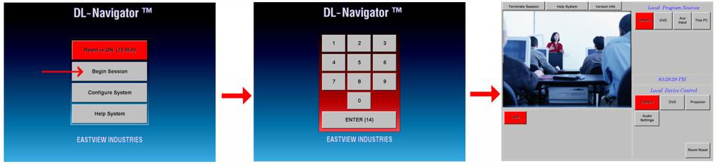 How to Conduct a Stand-Alone Session To operate DL-Navigator for local room control: (To use the system for a multimedia presentation/