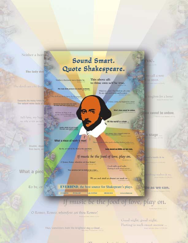 Free Shakespeare Poster Giveaway! Receive a Free Shakespeare Poster for the Classroom with your Next Shakespeare Title Order Shakespeare Poster: Order Number: #WSPOS4.
