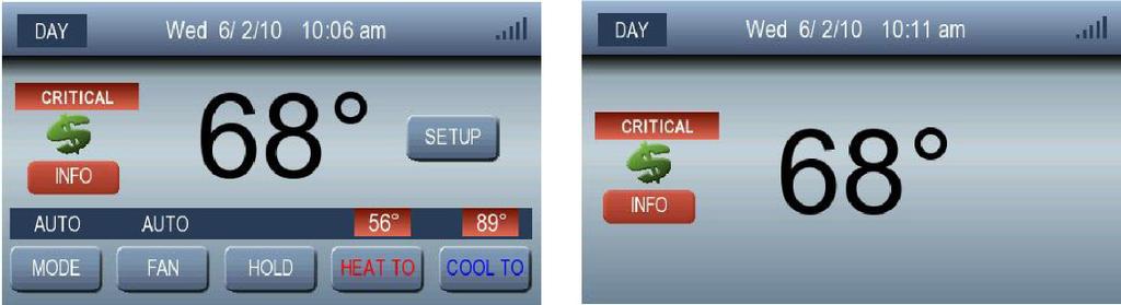 SMART ENERGY FEATURES Price Event Notification When a price event becomes active, the Home Active and the Home Inactive screens will both display the Price Event icon, as shown in Fig. 47.