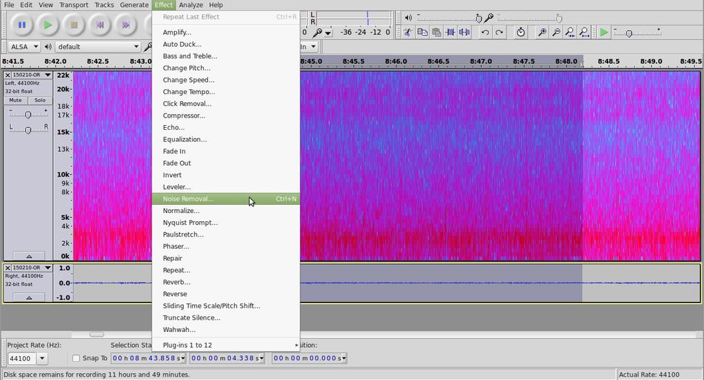 You then need to create a noise profile so Audacity knows what to