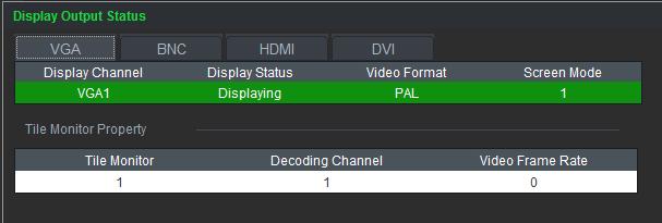 Check decoding channel status Use this menu to check the current decoding channel for such information as the channel number, decoding channel status, stream compression type and video frame rate,