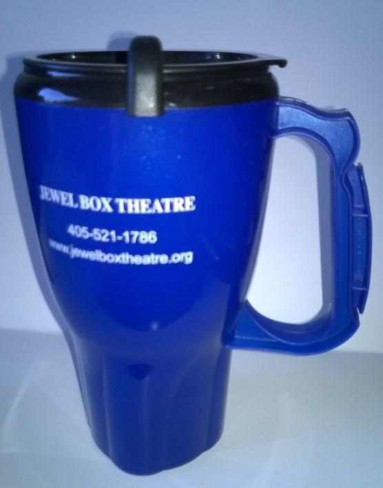 Bring the mug back for future performances and you can have your drink for the regular $1.00 and take it into the theatre.
