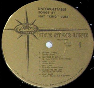 ALBUMS SL60 This first Star Line album label was a metallic gold in color.