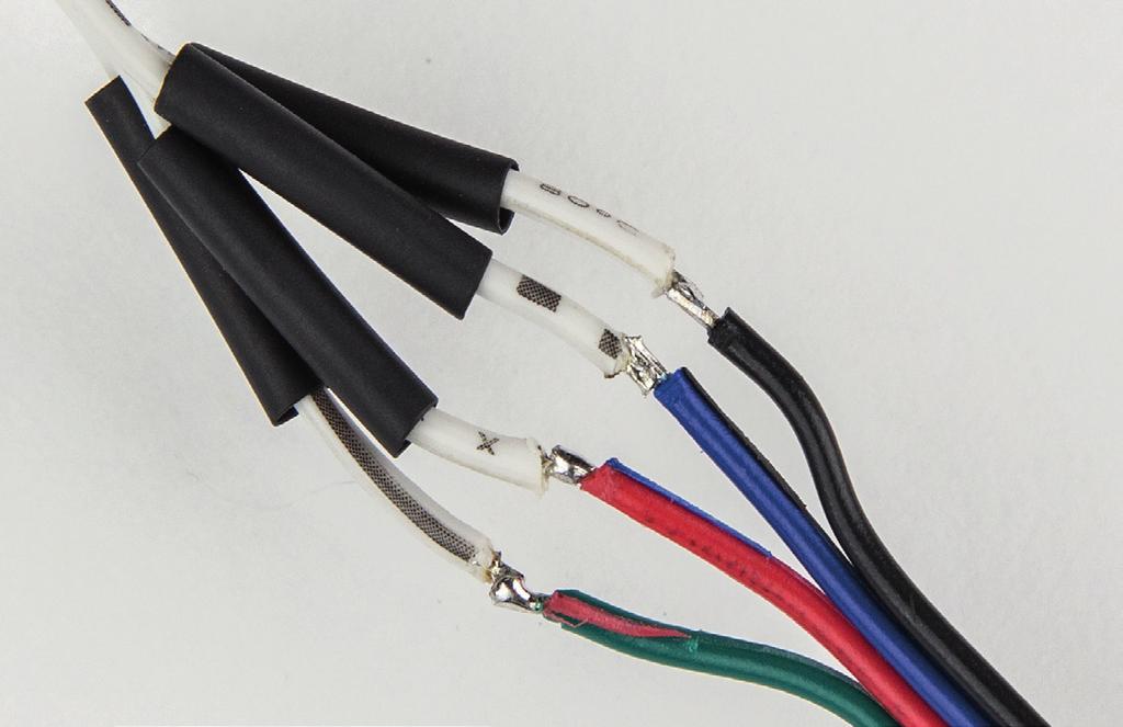 - green wire to white wire with full black line - red wire to white wire with Xs