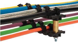 Cables are fixed to the ZL-plate with power cable ties (type KB 28).