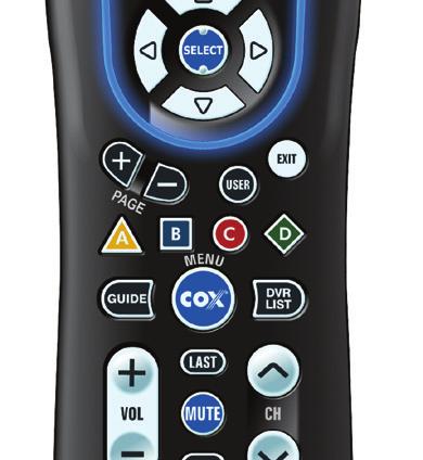 1 13 2 14 Master Your Remote Control 3 15 16 1 // Press Cable, DVD or AUX to select which device you want to control. 2 // Return to viewing live TV. 3 // Access your cable receiver options.