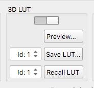 ..) LUTs can be sent to BoxIO flash memory and quickly toggled on and off with the Preview... button which will open a file selection dialog. Select the LUT you d like to send and click Open.