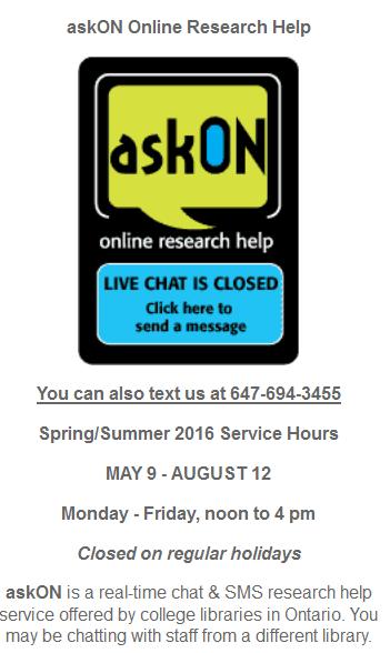 askon Chat with library staff on