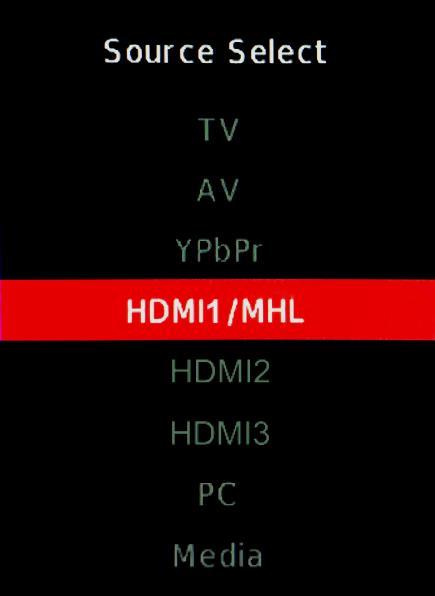 If You ve Connected Cable or Satellite Set-top Boxes to the HDTV 1. Press the button on the side of the HD Display or the SOURCE button on the remote control and you will see the picture above. 2.