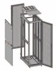 removing terminated equipment EIA rails are numbered in rack space increments Perforated tops and cooling devices, perforated and vented doors, plus a variety of top panel options provide effective