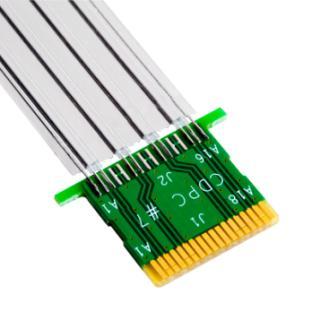 pairs After stripping, cable lays directly on PCB pattern Fixed position of wire distribution allows easy automation Apply to paddle