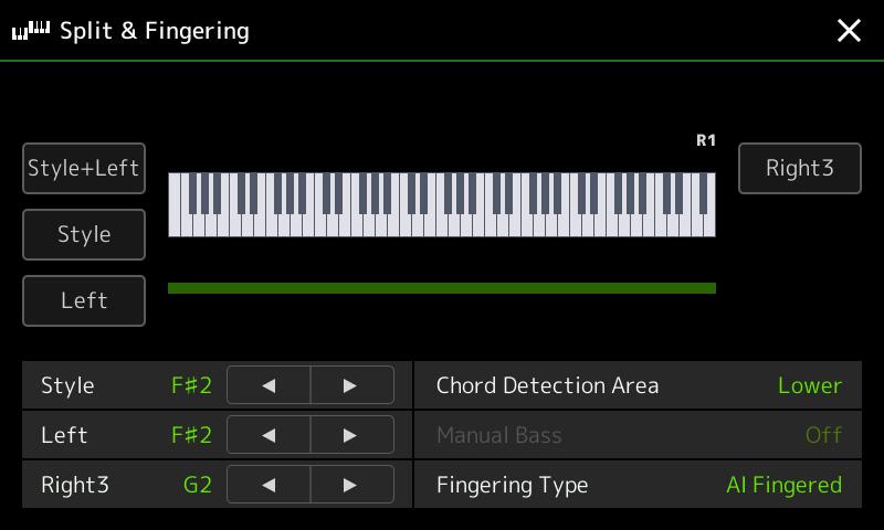 Changing the Chord Fingering Type The Chord Fingering type determines how chords are specified for Style Playback.