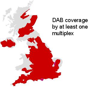 2.3.5 Service availability and station choice DAB coverage is improving but still short of digital satellite coverage The majority of households in the UK are now covered by one or more digital radio