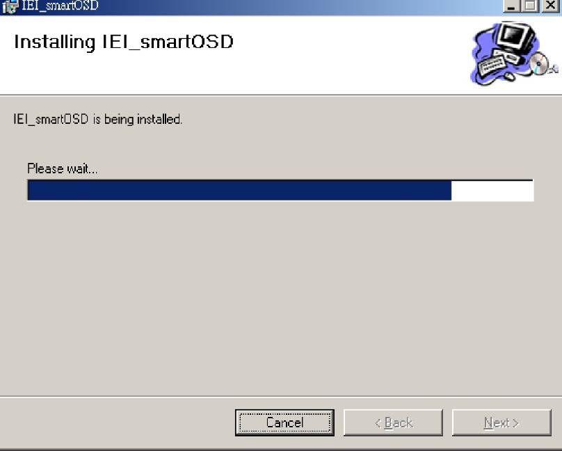 Figure 4-8: SmartOSD Installing Step 11: When the installation is complete the screen below
