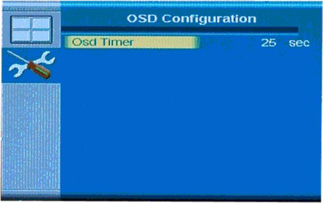 4.3.5.3.1 OSD Configuration The OSD configuration menu (Figure 4-21) adjusts the rotation of the OSD, and how long it displays for.