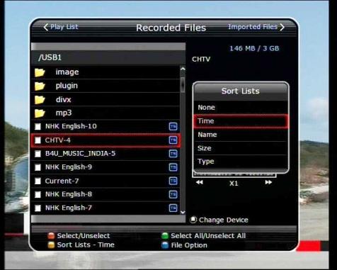 With the LEFT/RIGHT ARROW button, go to the Recorded Files, Imported Files, Music and Photo category and check & for playback files in each category.