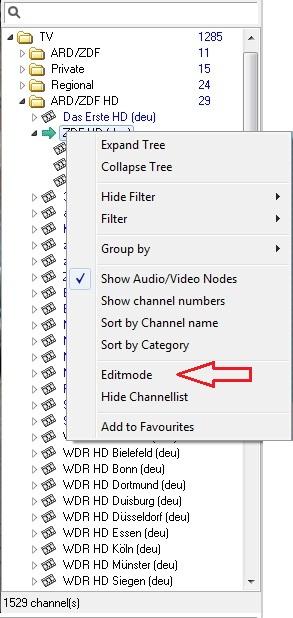 Deleting a channel list You will be able to delete specific channels, single folder, or whole lists.